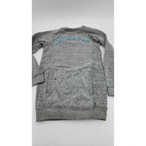 Converse Girl's Size S 8-10 Grey Long Sleeve Shirt Dress with Pockets